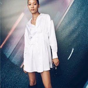 Zara Satin Shirt Dress NWT